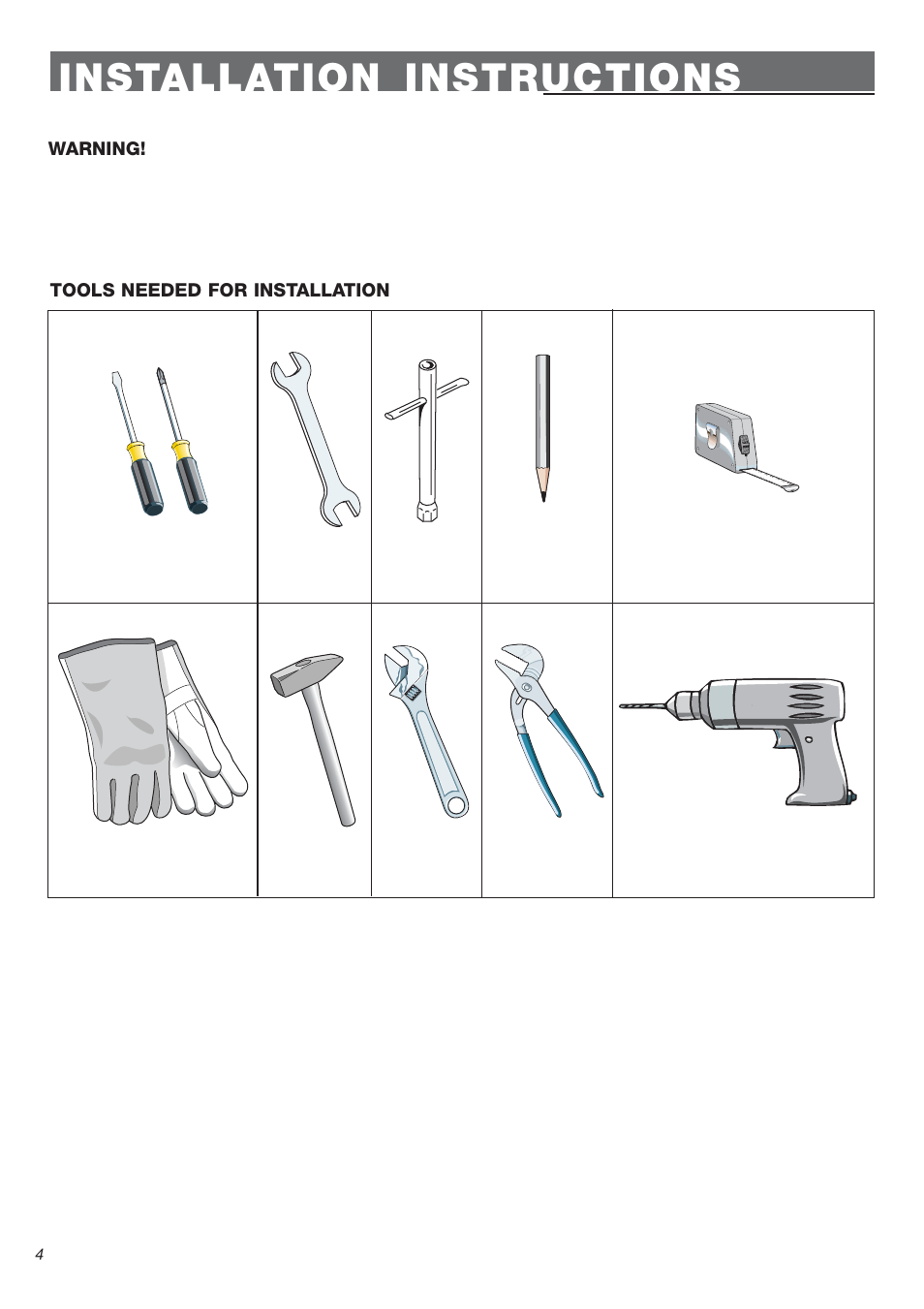 Installation instructions | DeLonghi DEFSGG 36 User Manual | Page 4 / 28
