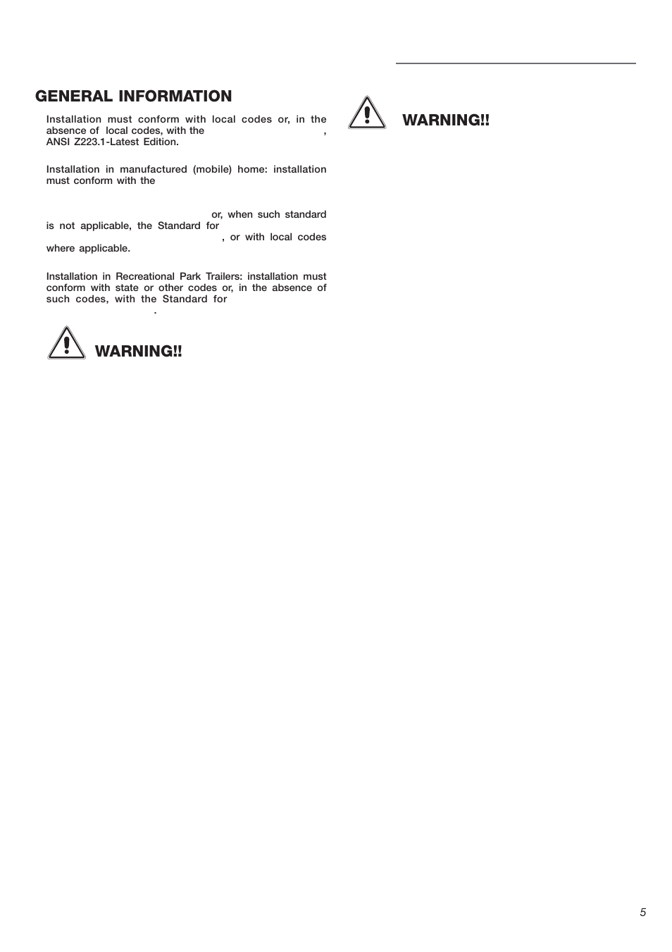 General information, Warning, Electrical grounding instructions | Replacement parts | DeLonghi DEFSGG 36 User Manual | Page 5 / 28