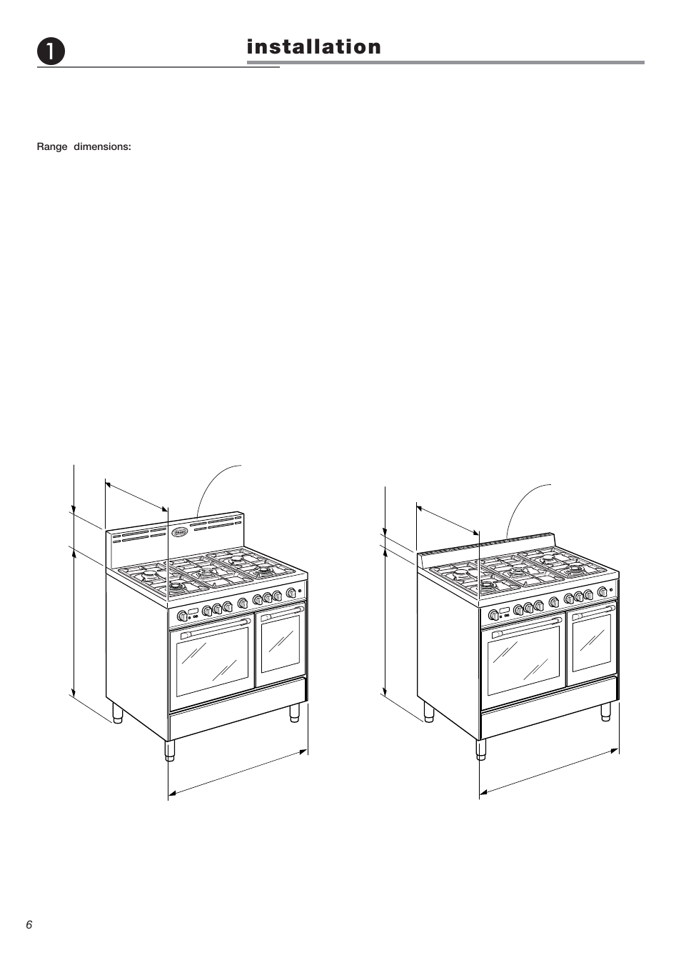 Installation, Proximity to side cabinets | DeLonghi DEFSGG 36 User Manual | Page 6 / 28