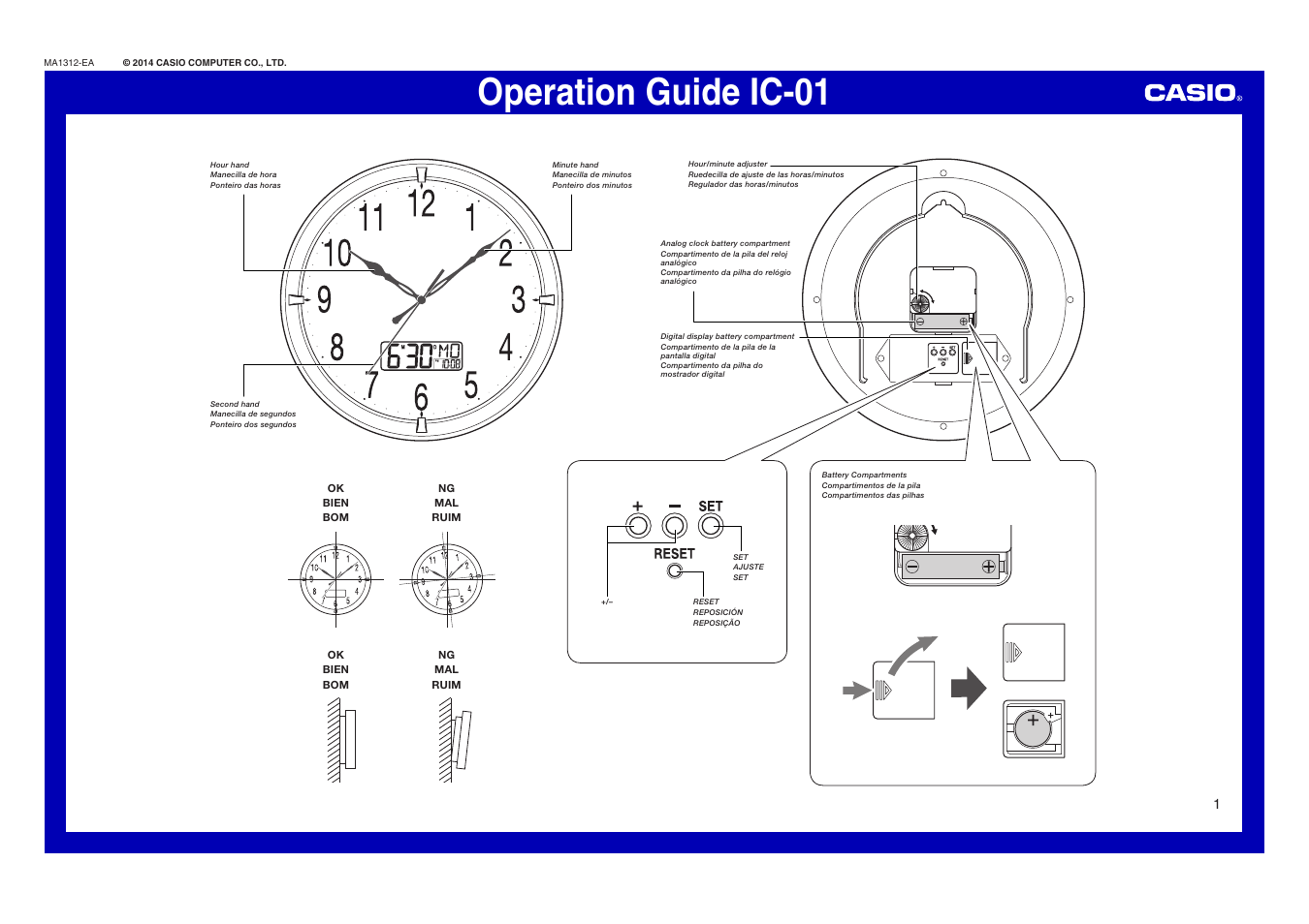 Casio IC-01 User Manual | 3 pages