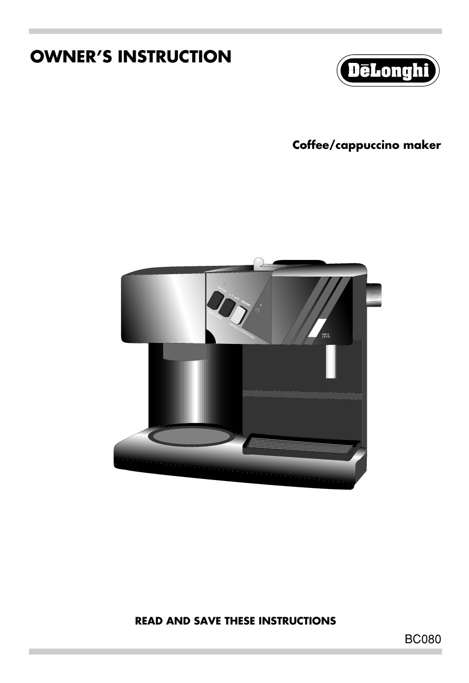 DeLonghi BCO80 User Manual | 15 pages