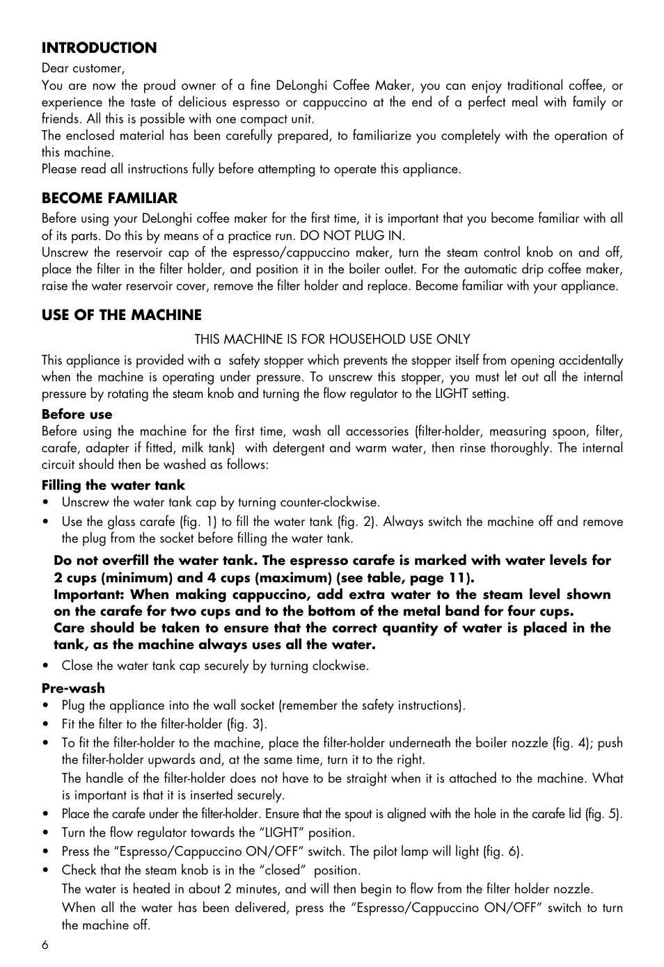 DeLonghi BCO80 User Manual | Page 6 / 15