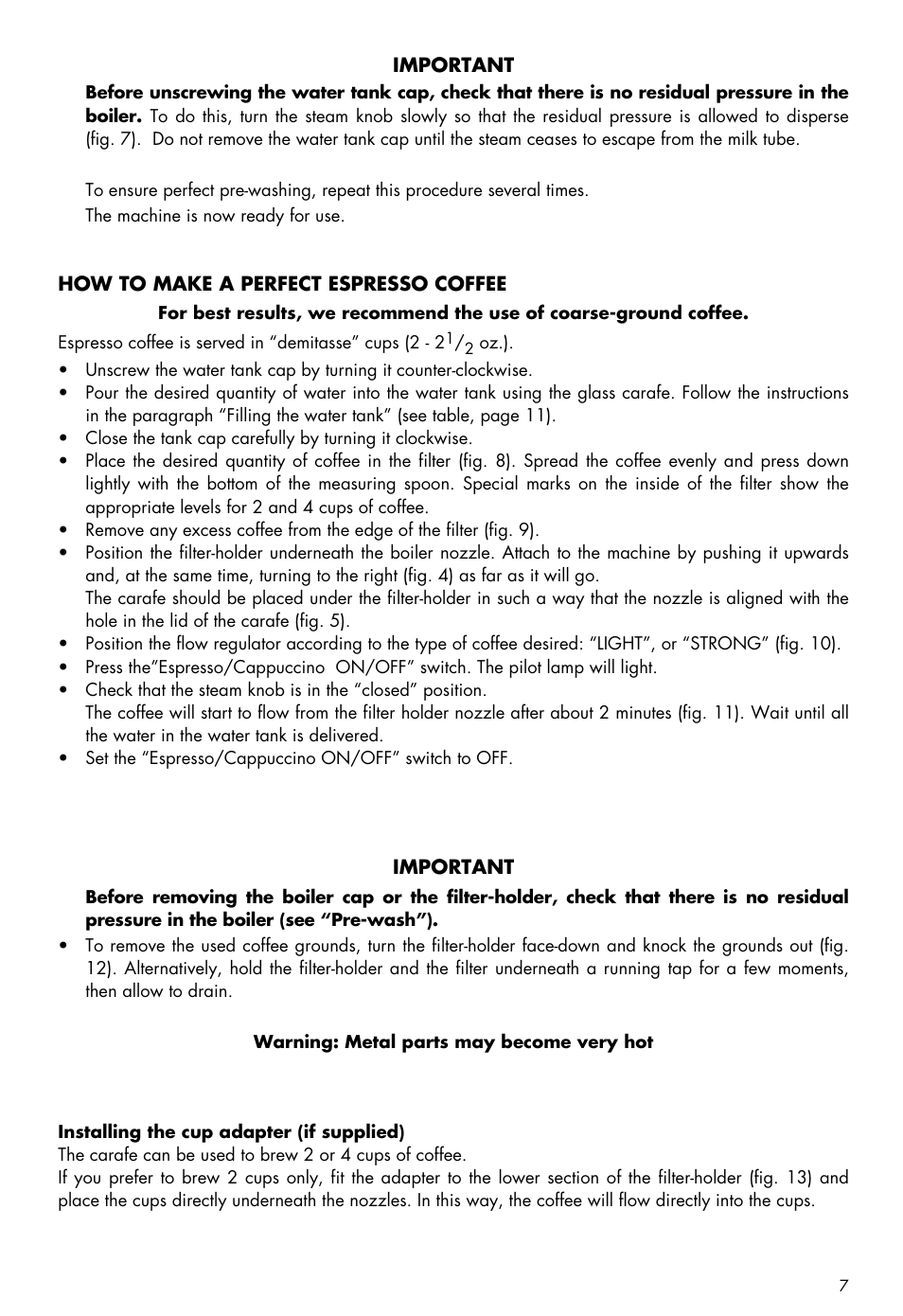 DeLonghi BCO80 User Manual | Page 7 / 15