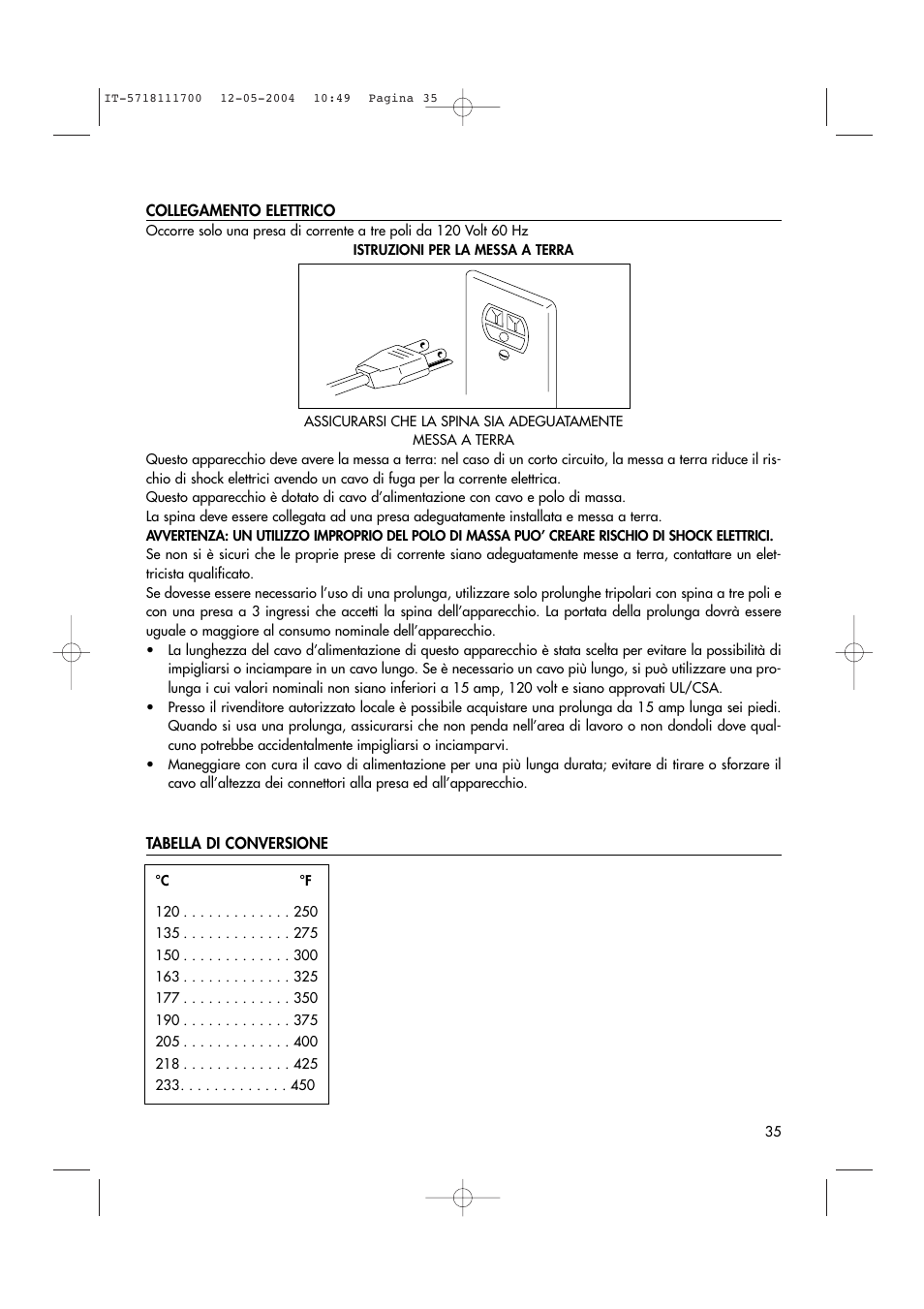 DeLonghi EO1200 Series User Manual | Page 35 / 46