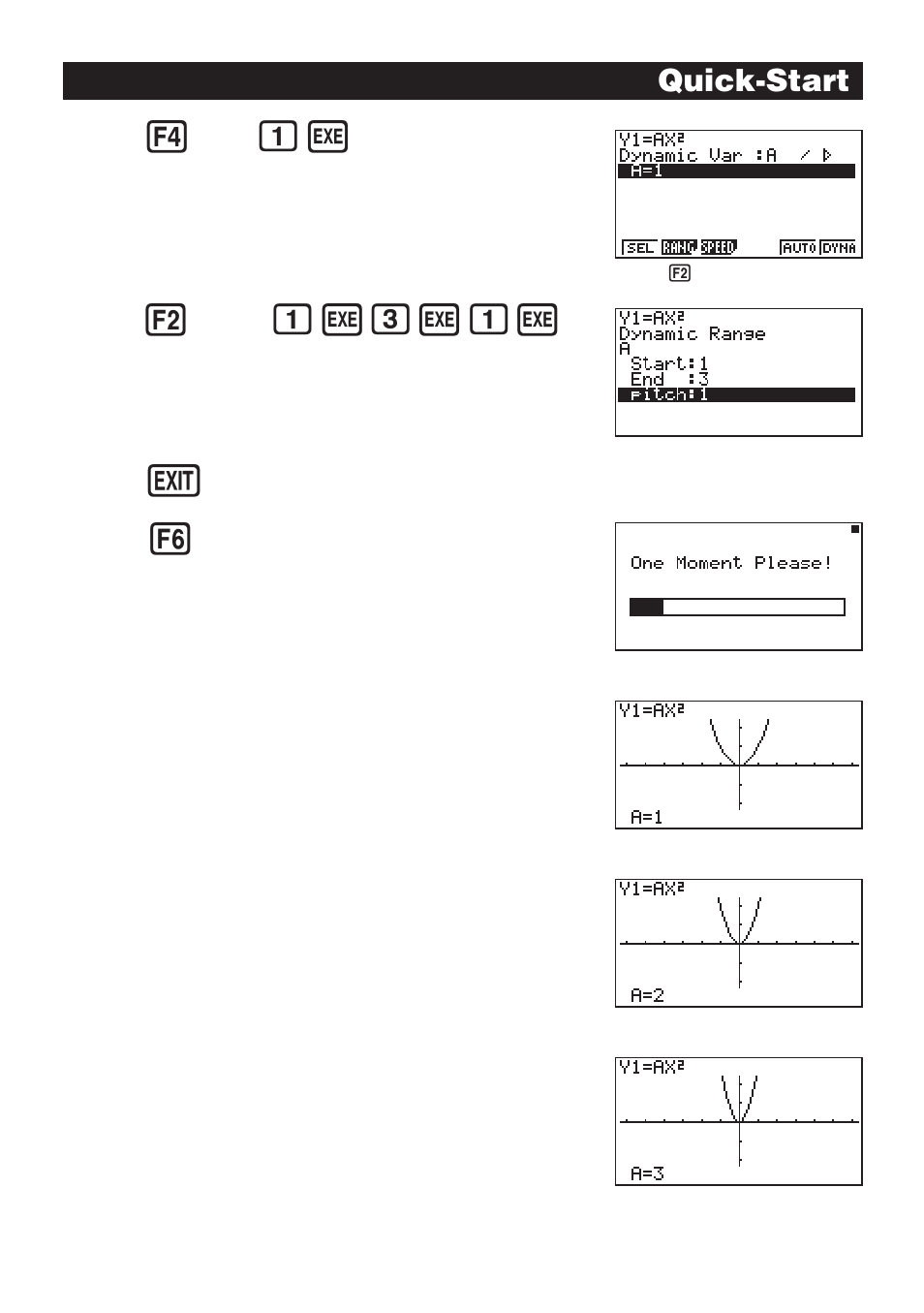 Bwdwbw, Quick-start | Casio fx-9750G Getting Acquainted User Manual | Page 15 / 43