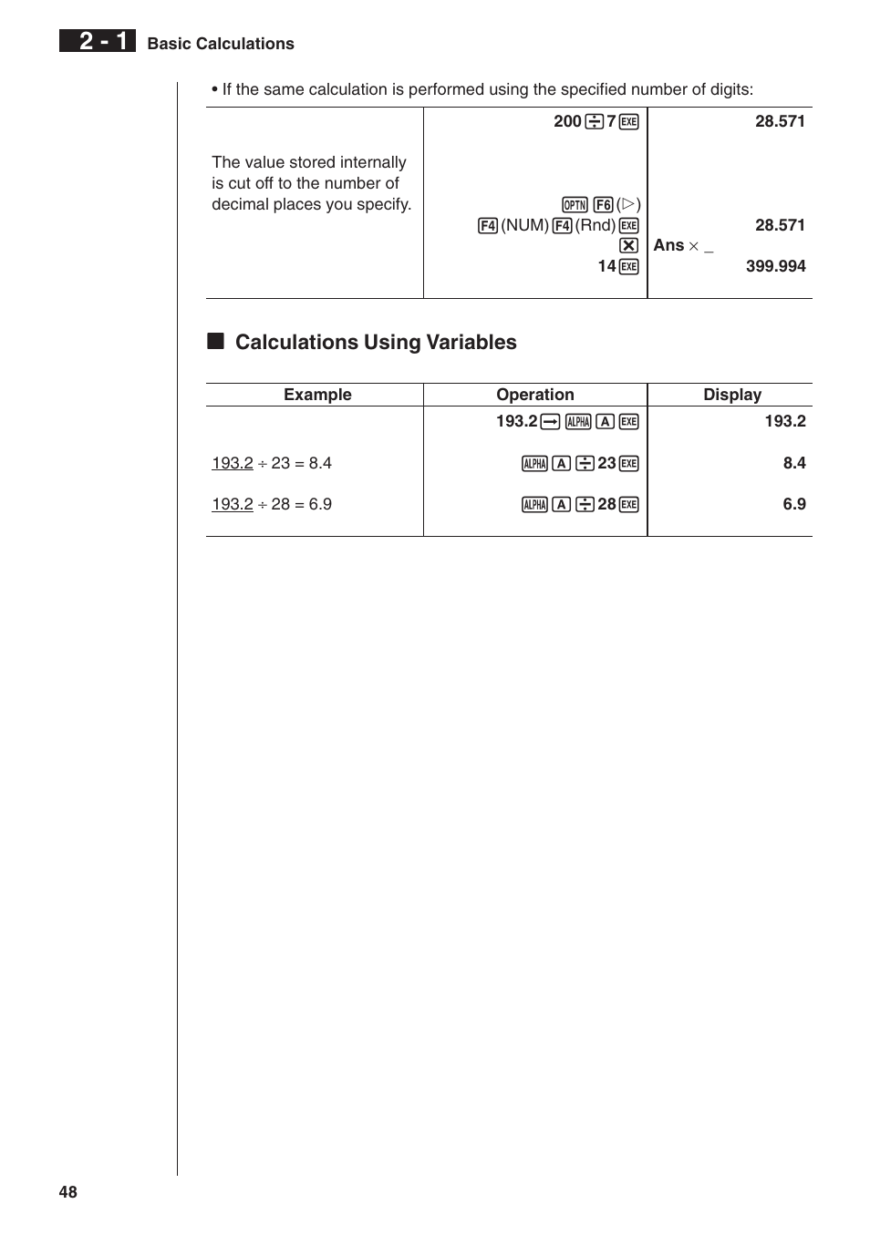 Casio fx-9750G Manual Calculations User Manual | Page 4 / 18
