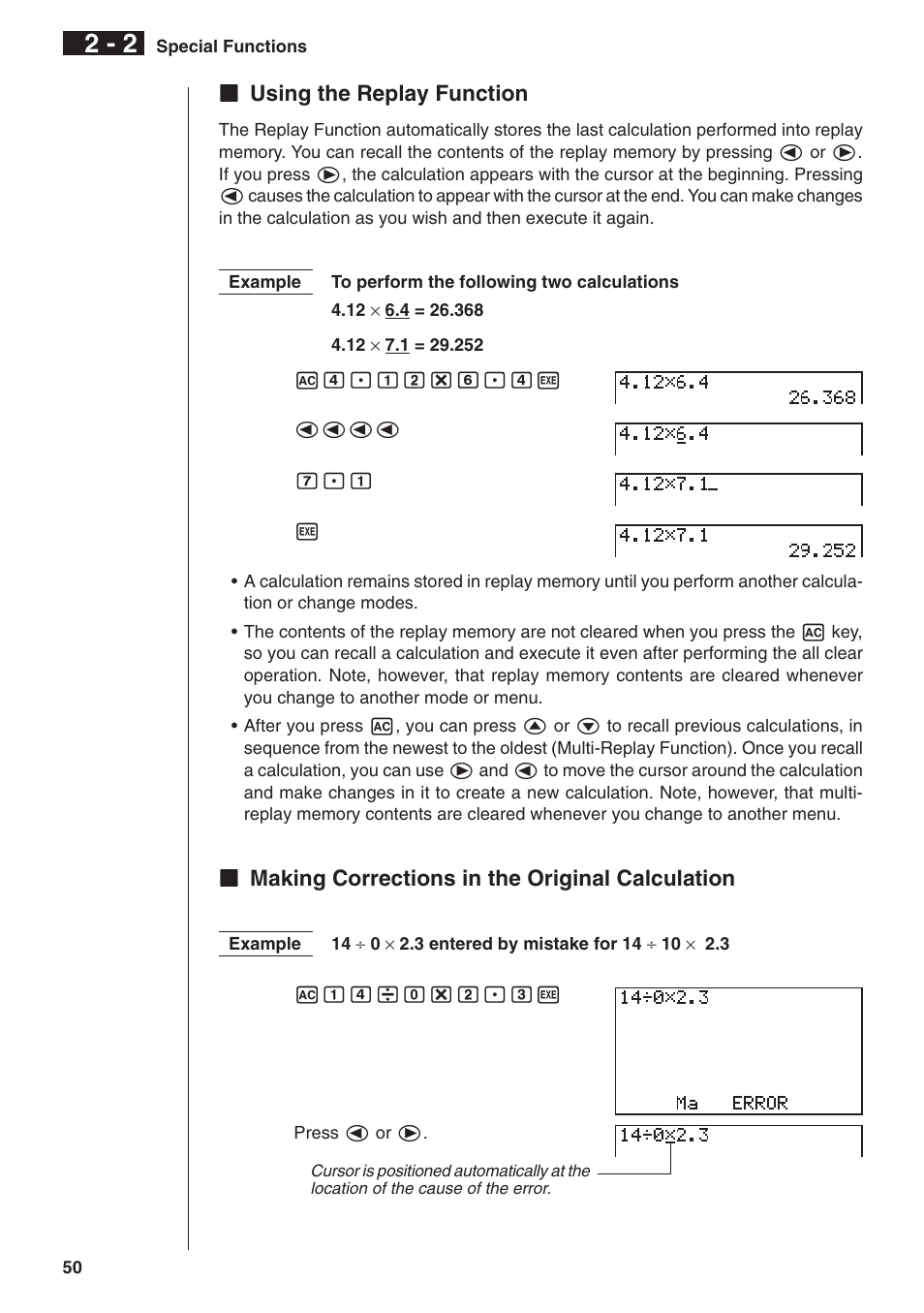 Casio fx-9750G Manual Calculations User Manual | Page 6 / 18