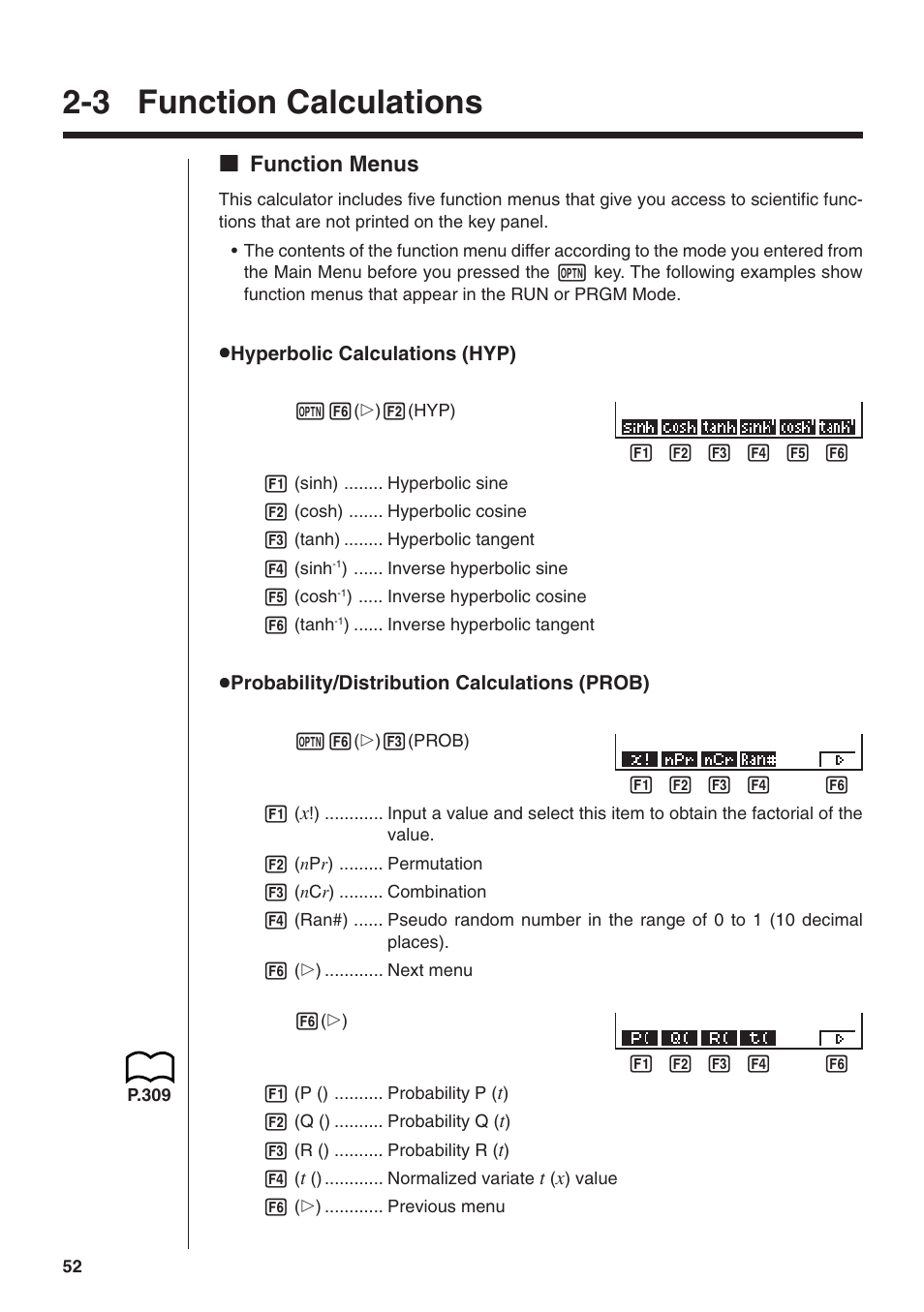 3 function calculations | Casio fx-9750G Manual Calculations User Manual | Page 8 / 18