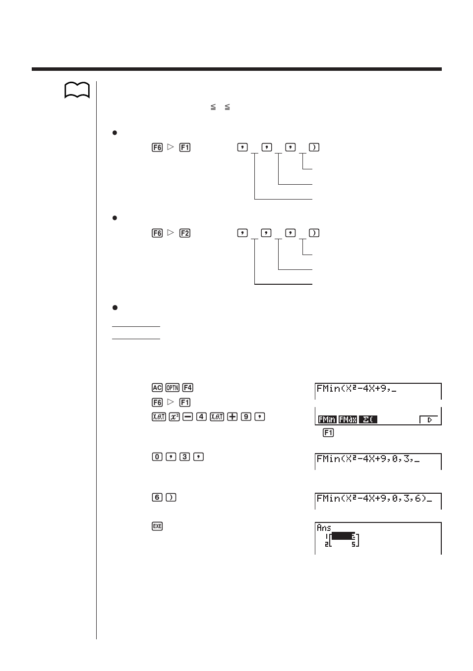 6 maximum/minimum value calculations | Casio fx-9750G Differential/Quadratic Differential, Integration, Value User Manual | Page 13 / 16