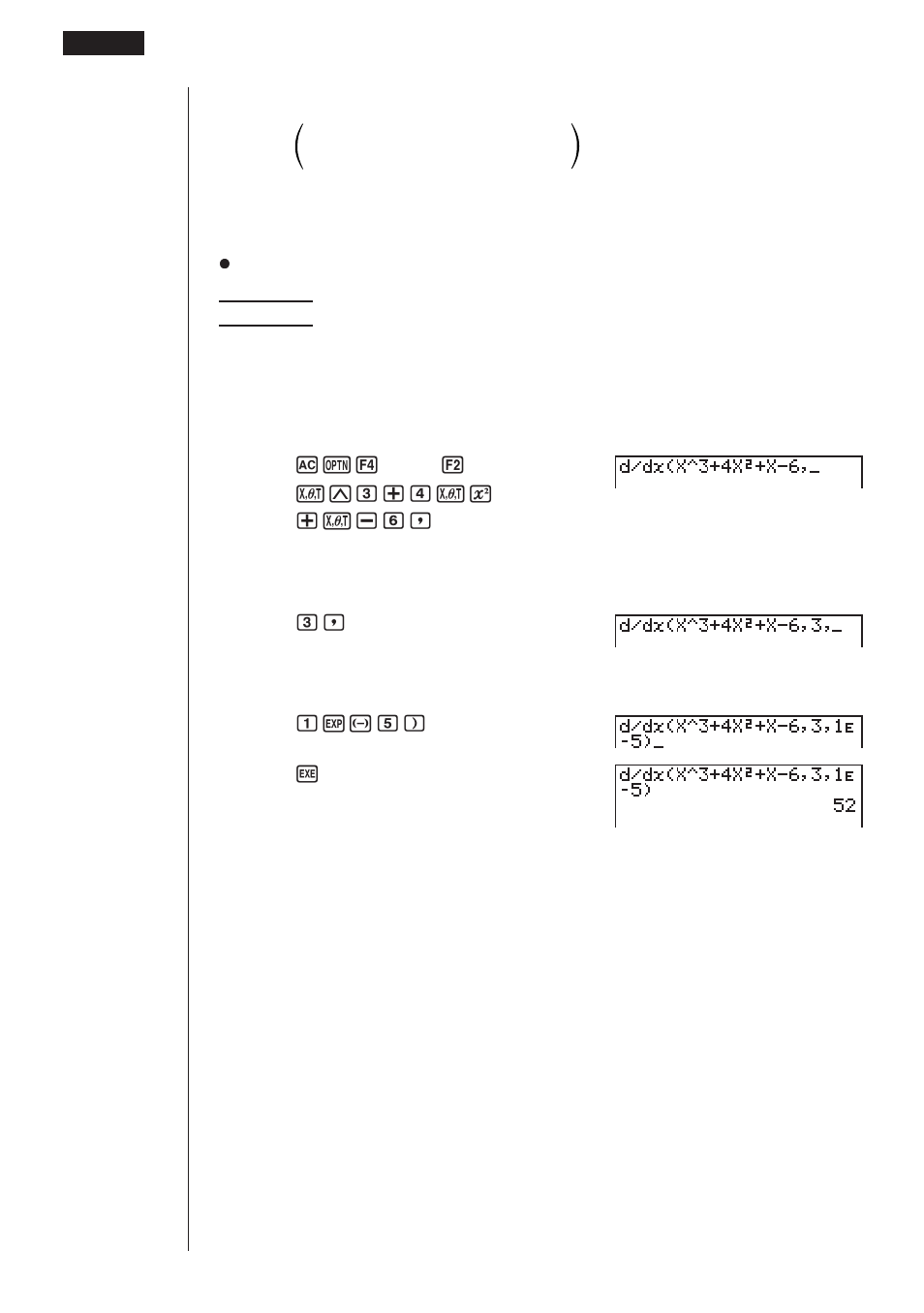 Casio fx-9750G Differential/Quadratic Differential, Integration, Value User Manual | Page 6 / 16