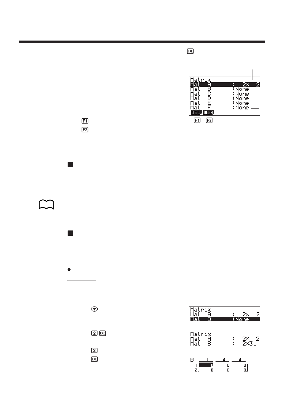 1 before performing matrix calculations | Casio fx-9750G Matrix Calculations User Manual | Page 2 / 23