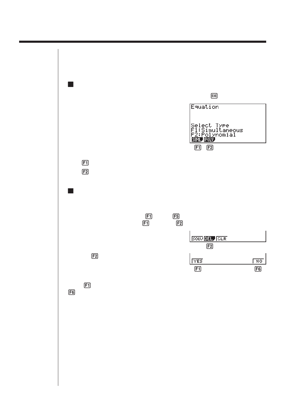 1 before beginning an equation calculations | Casio fx-9750G Equation Calculations User Manual | Page 2 / 9