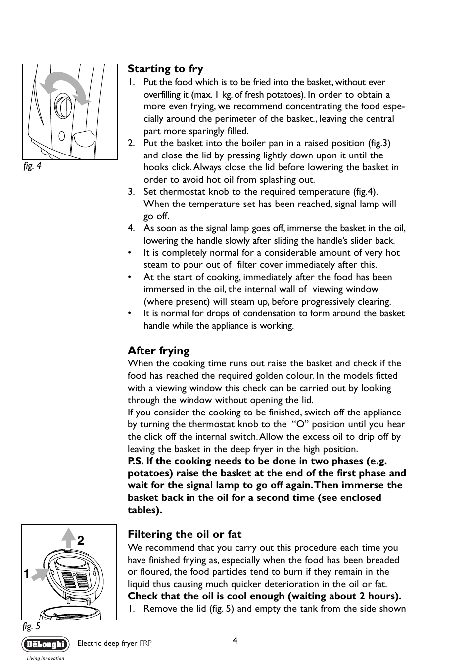 DeLonghi FRP User Manual | Page 4 / 12