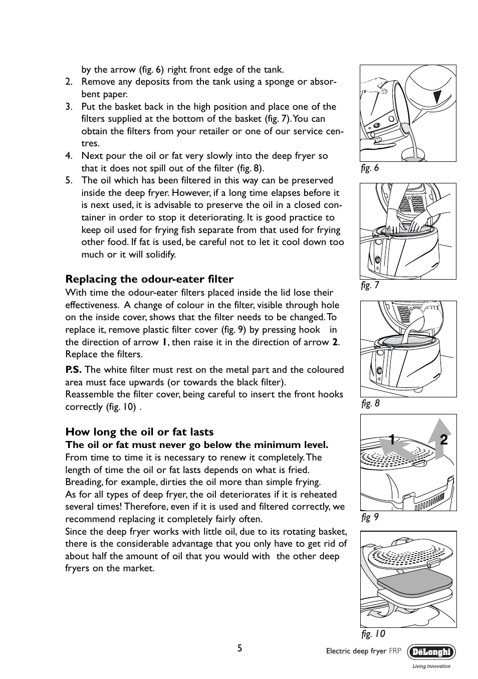 DeLonghi FRP User Manual | Page 5 / 12