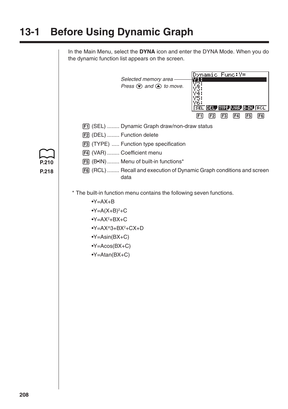 1 before using dynamic graph | Casio fx-9750G Dynamic Graph User Manual | Page 2 / 16