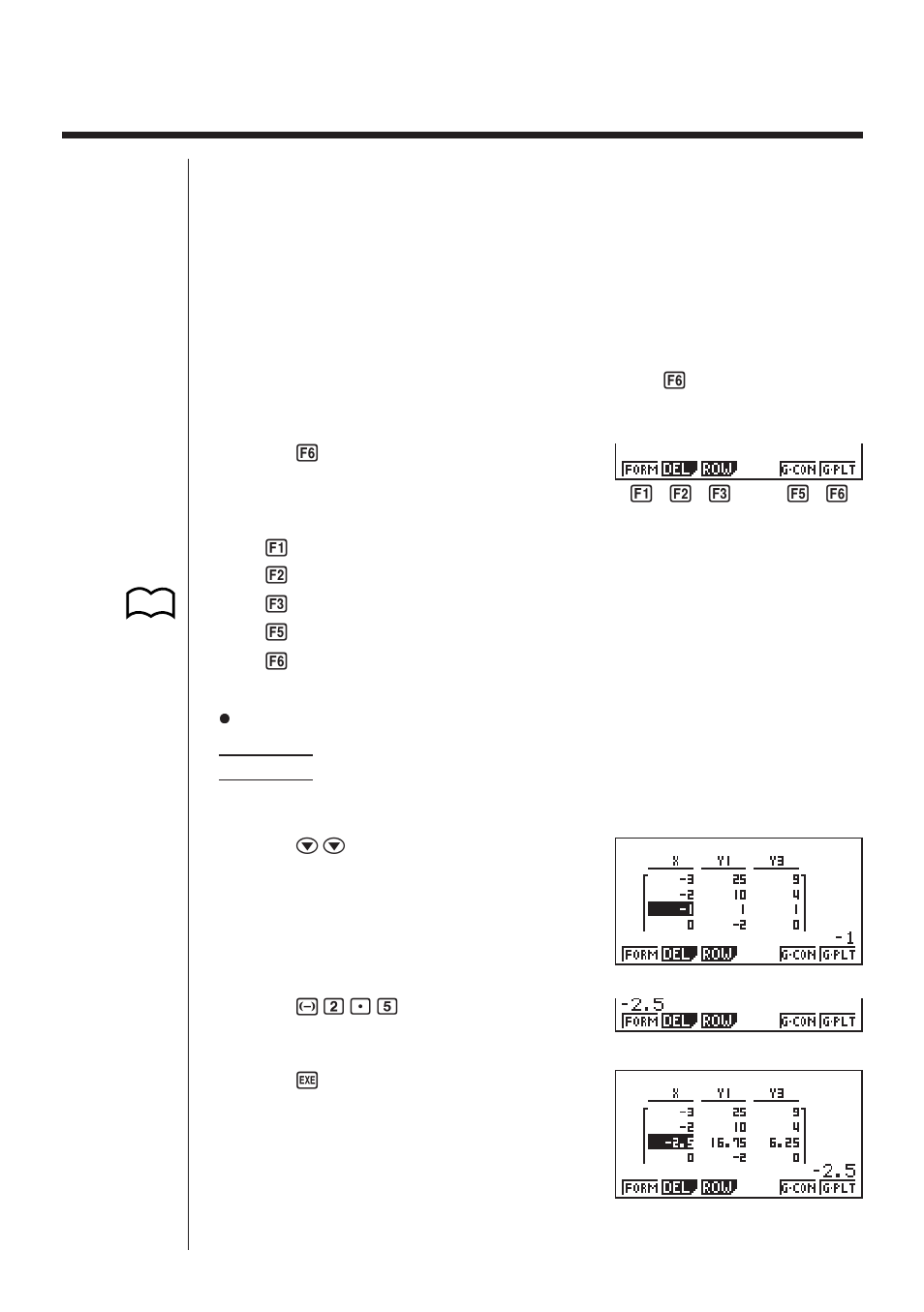 4 editing tables and drawing graphs | Casio fx-9750G Table & Graph User Manual | Page 8 / 14