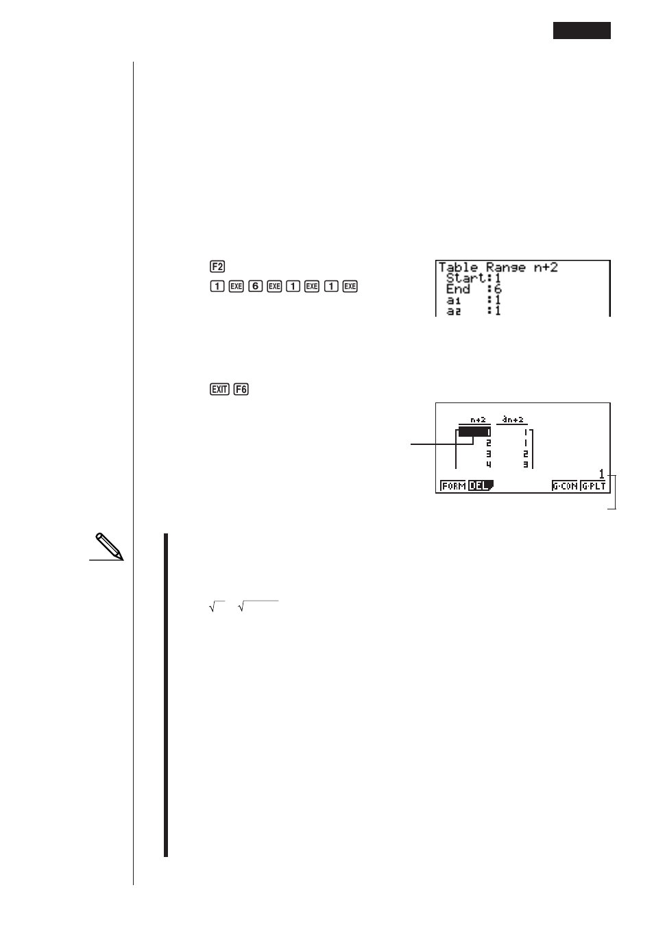 Casio fx-9750G Recursion Table and Graph User Manual | Page 5 / 13