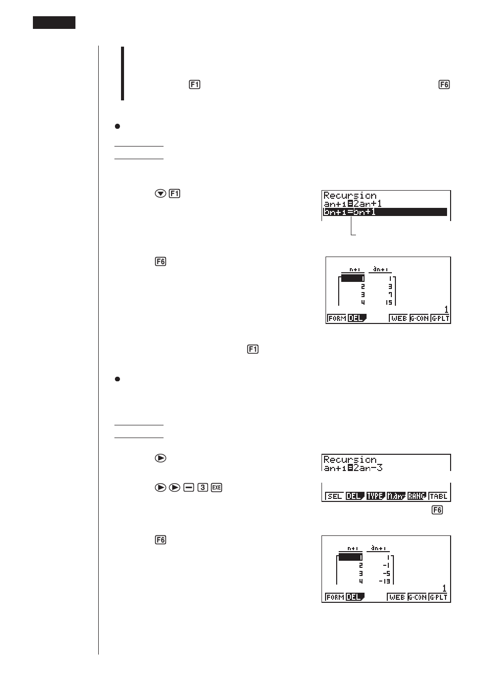 Casio fx-9750G Recursion Table and Graph User Manual | Page 6 / 13