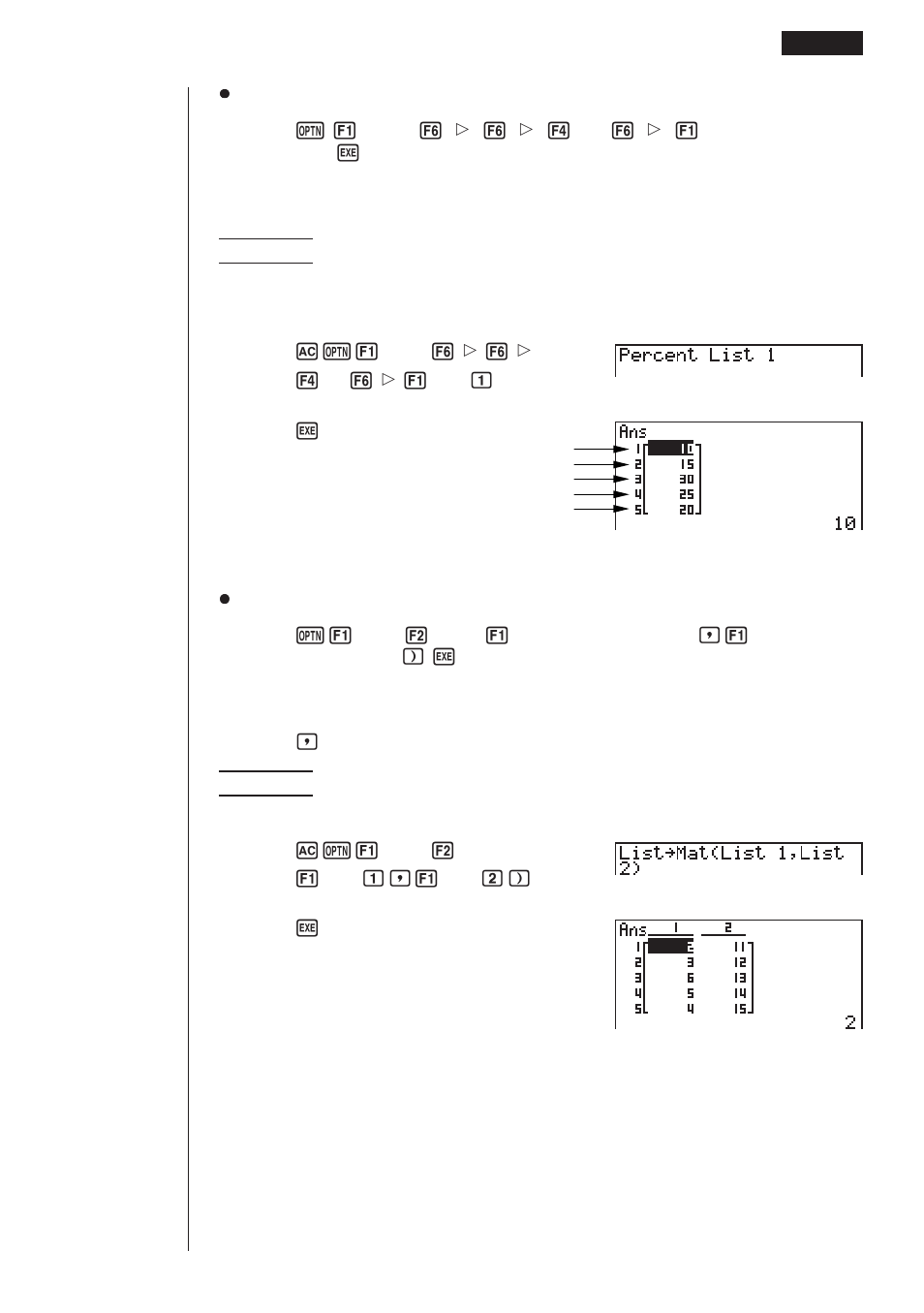 Casio fx-9750G List Function User Manual | Page 15 / 20