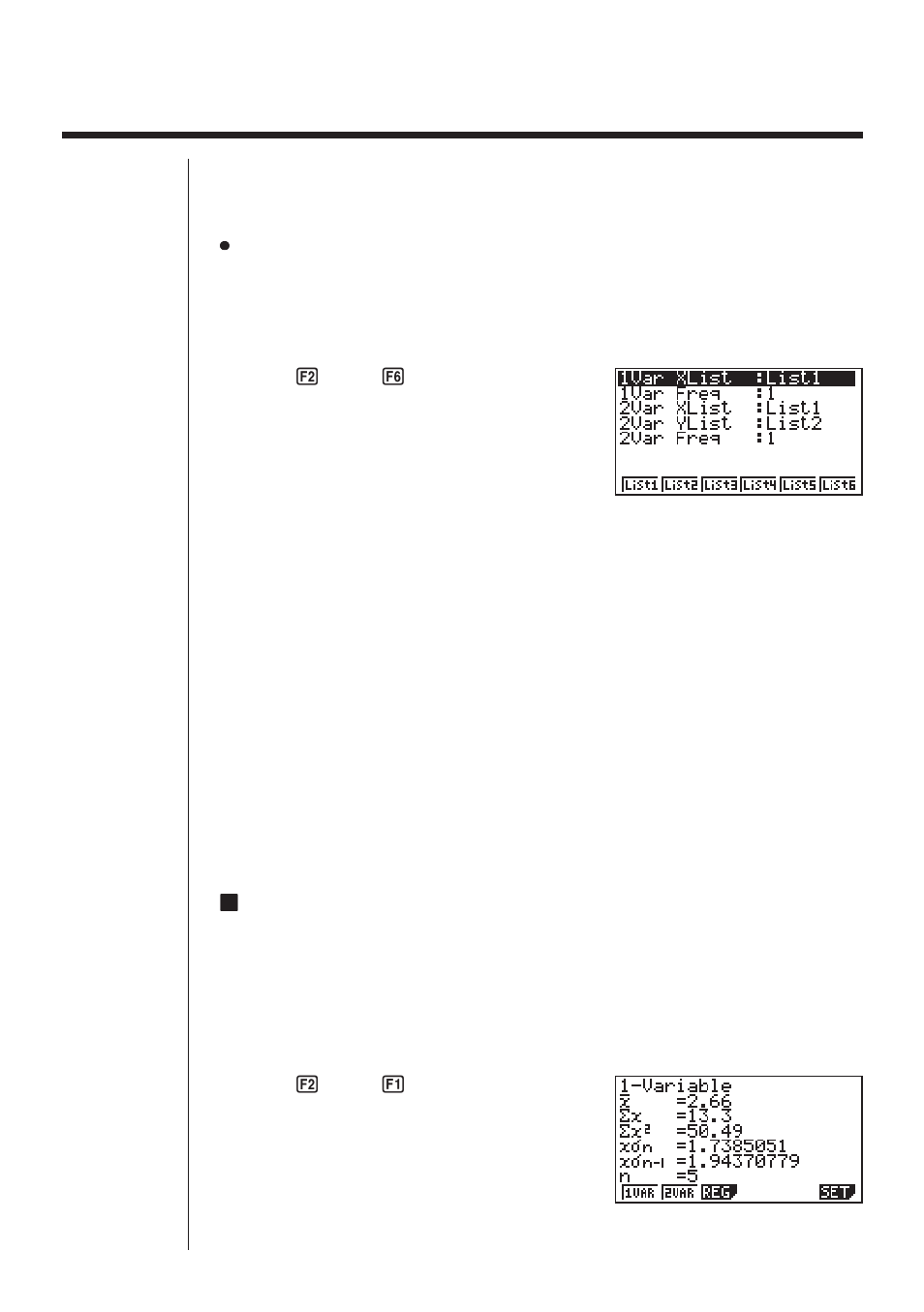 6 performing statistical calculations | Casio fx-9750G Statistical Graphs and Calculations User Manual | Page 23 / 29