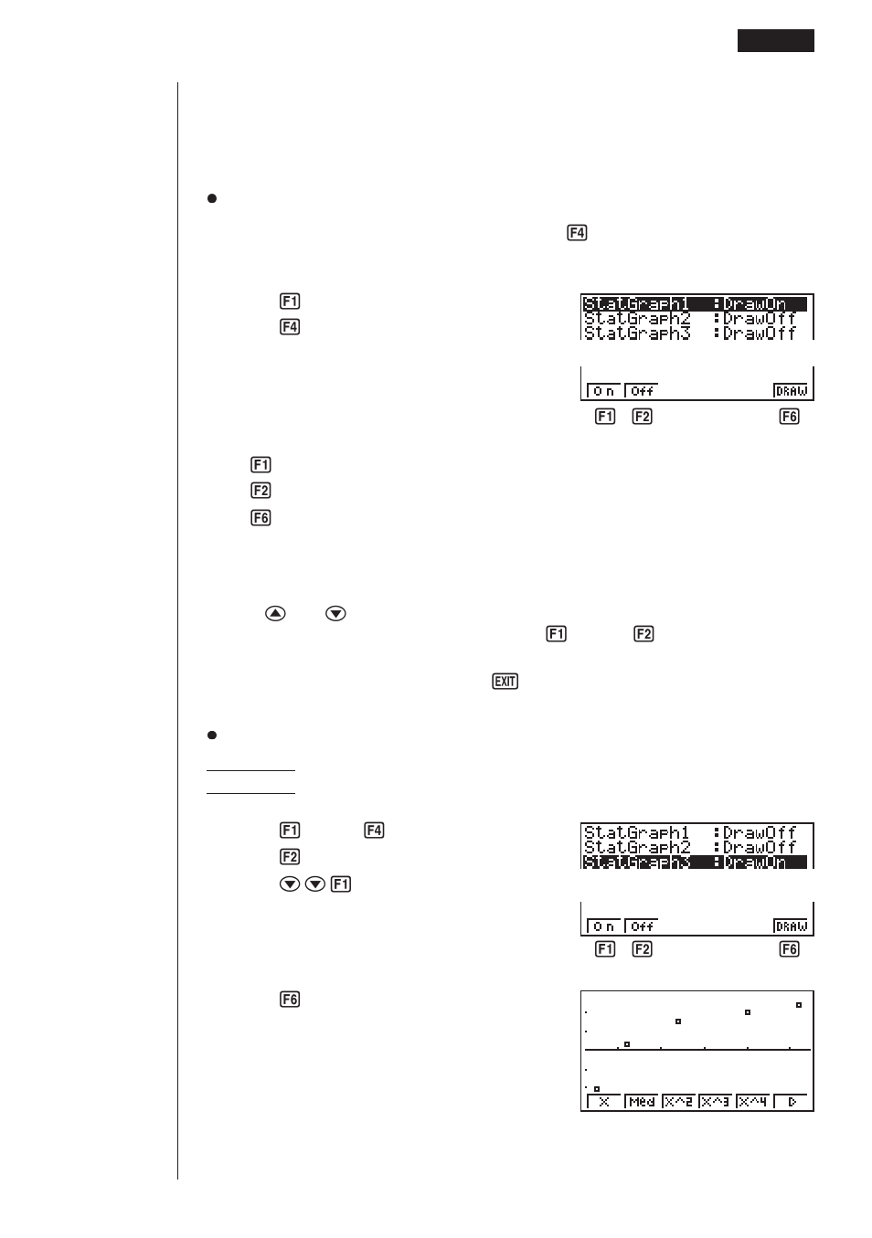 Graph draw/non-draw status (select) | Casio fx-9750G Statistical Graphs and Calculations User Manual | Page 5 / 29