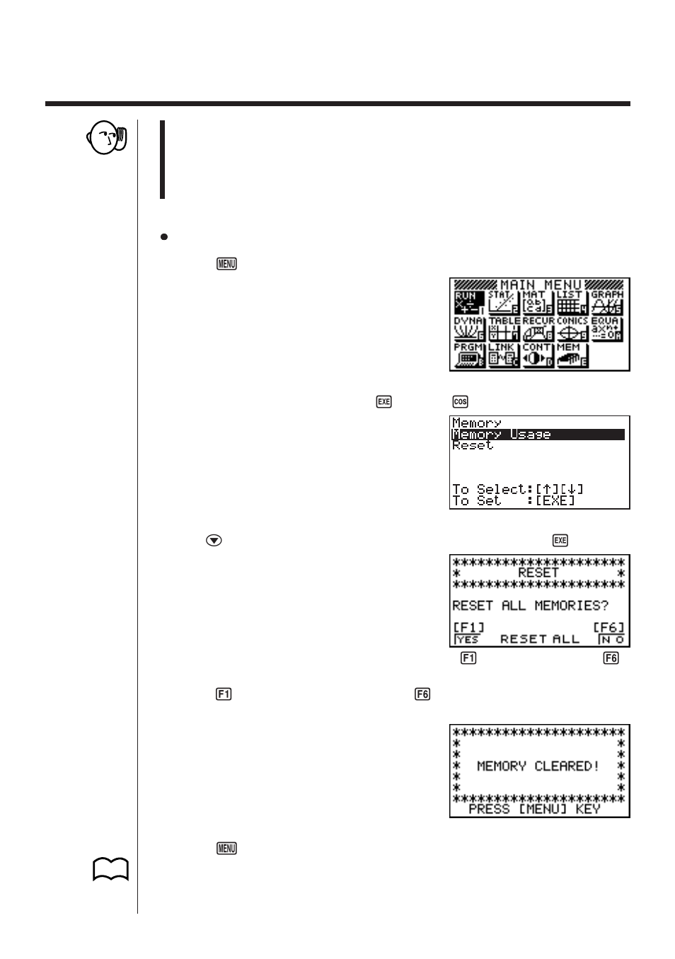 Appendix a resetting the calculator | Casio fx-9750G Appendix User Manual | Page 2 / 17