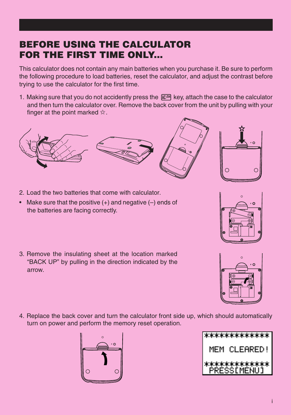 Casio fx-7400G PLUS Getting Acquainted User Manual | Page 3 / 14