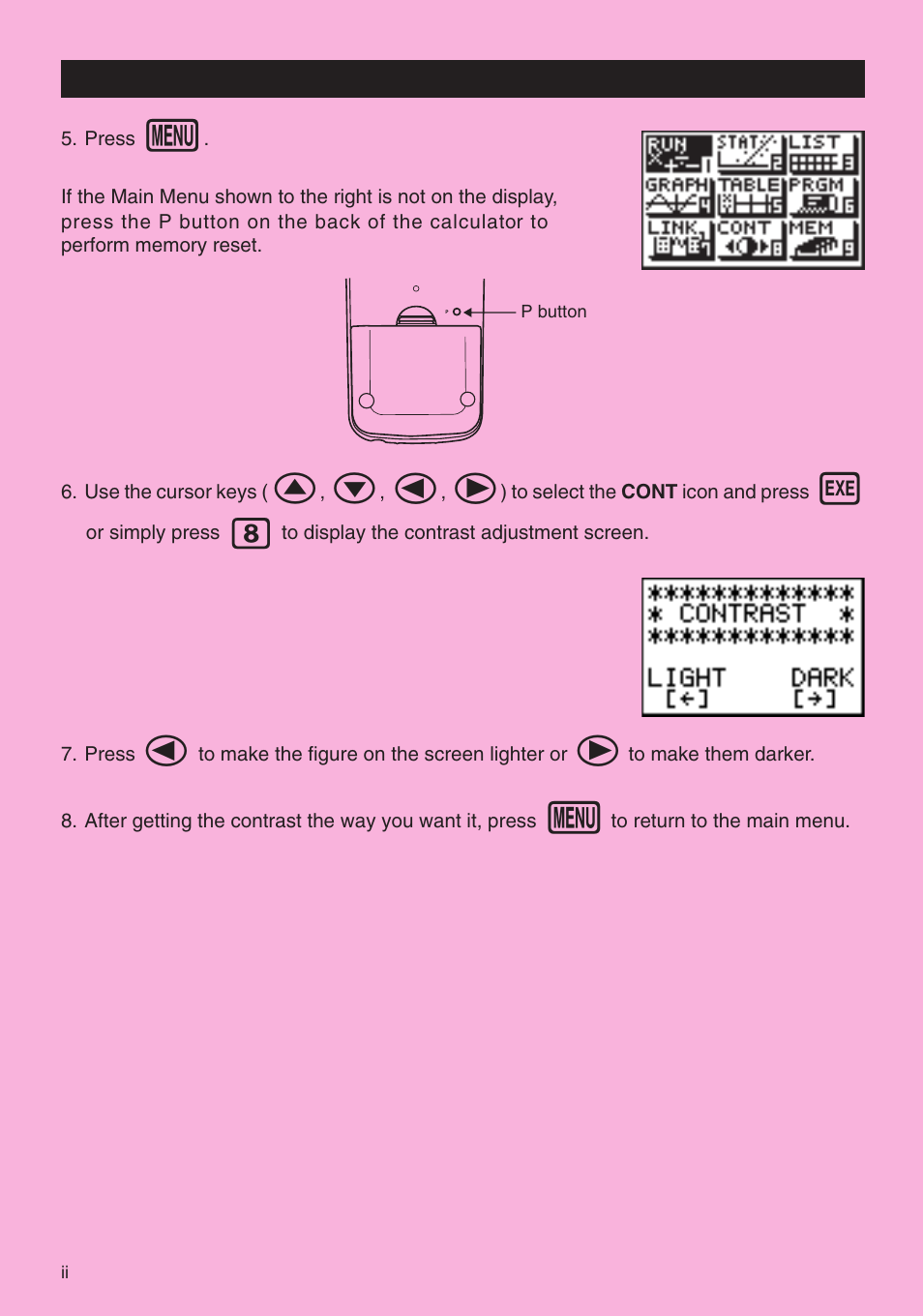 Casio fx-7400G PLUS Getting Acquainted User Manual | Page 4 / 14