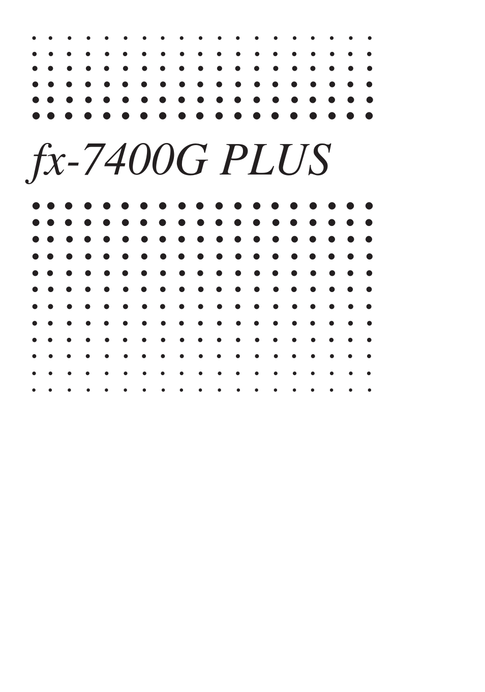 Fx-7400g plus | Casio fx-7400G PLUS Getting Acquainted User Manual | Page 7 / 14