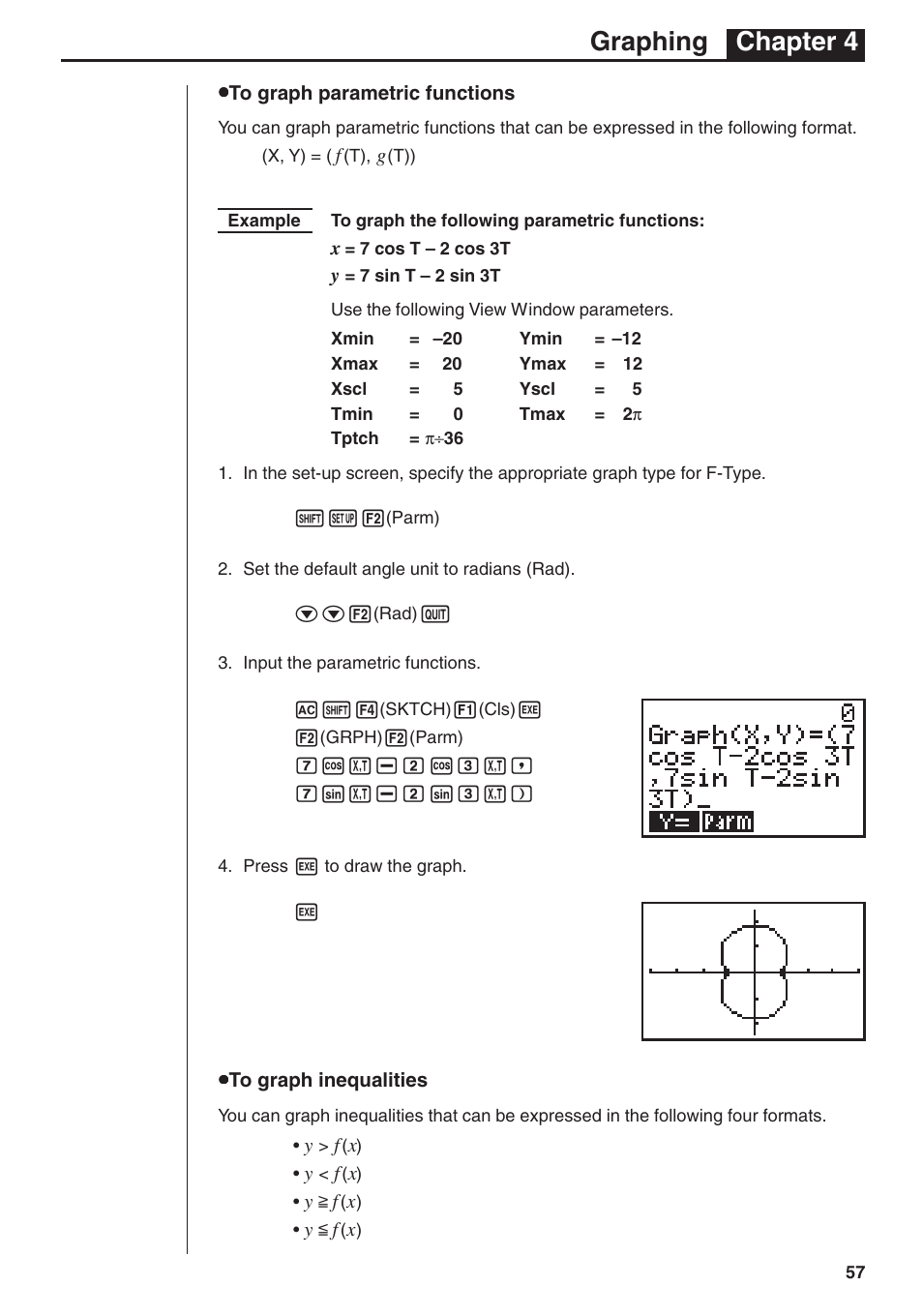 Graphing chapter 4 | Casio fx-7400G PLUS Graphing User Manual | Page 11 / 26