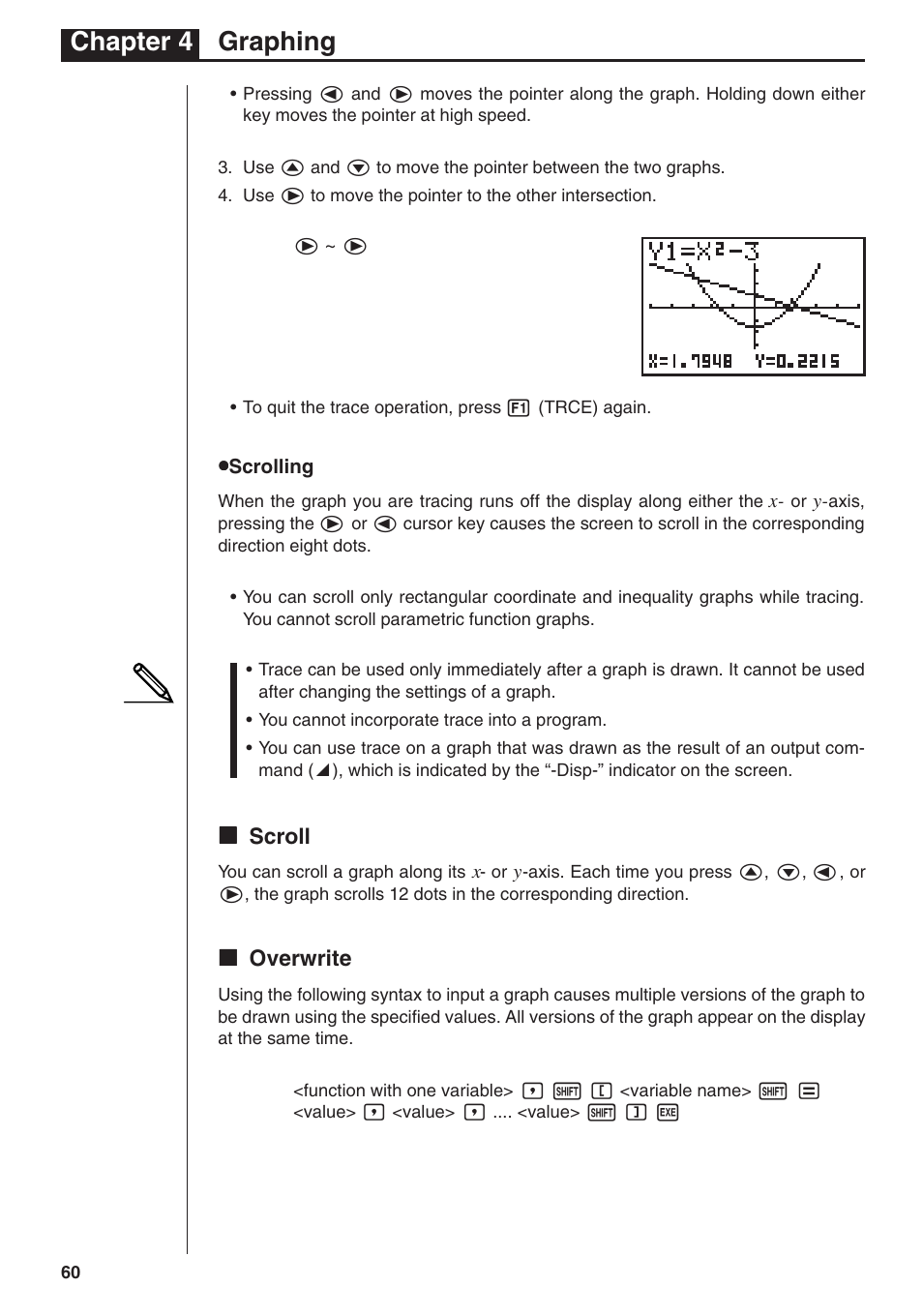 Chapter 4 graphing | Casio fx-7400G PLUS Graphing User Manual | Page 14 / 26