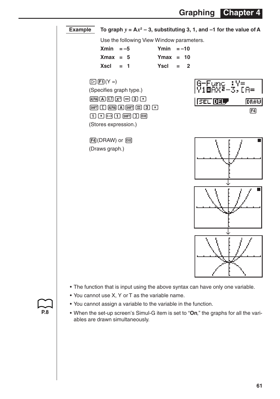 Graphing chapter 4 | Casio fx-7400G PLUS Graphing User Manual | Page 15 / 26