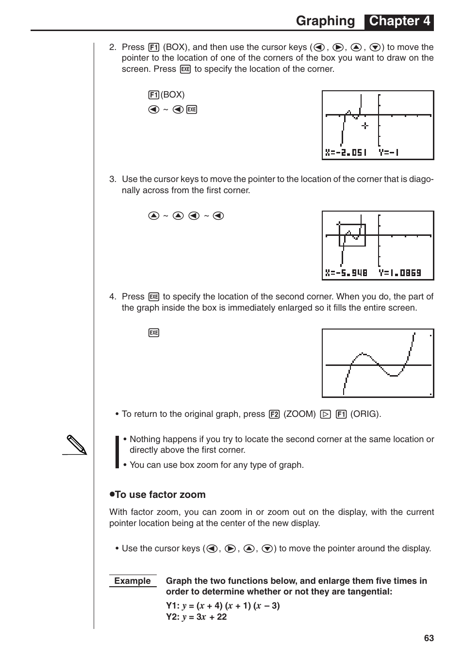 Graphing chapter 4 | Casio fx-7400G PLUS Graphing User Manual | Page 17 / 26