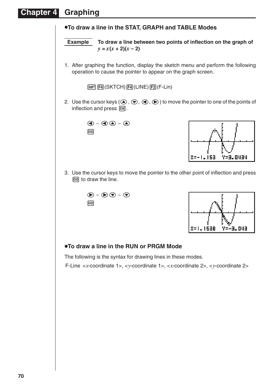 Chapter 4 graphing | Casio fx-7400G PLUS Graphing User Manual | Page 24 / 26