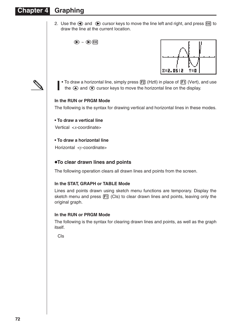 Chapter 4 graphing | Casio fx-7400G PLUS Graphing User Manual | Page 26 / 26