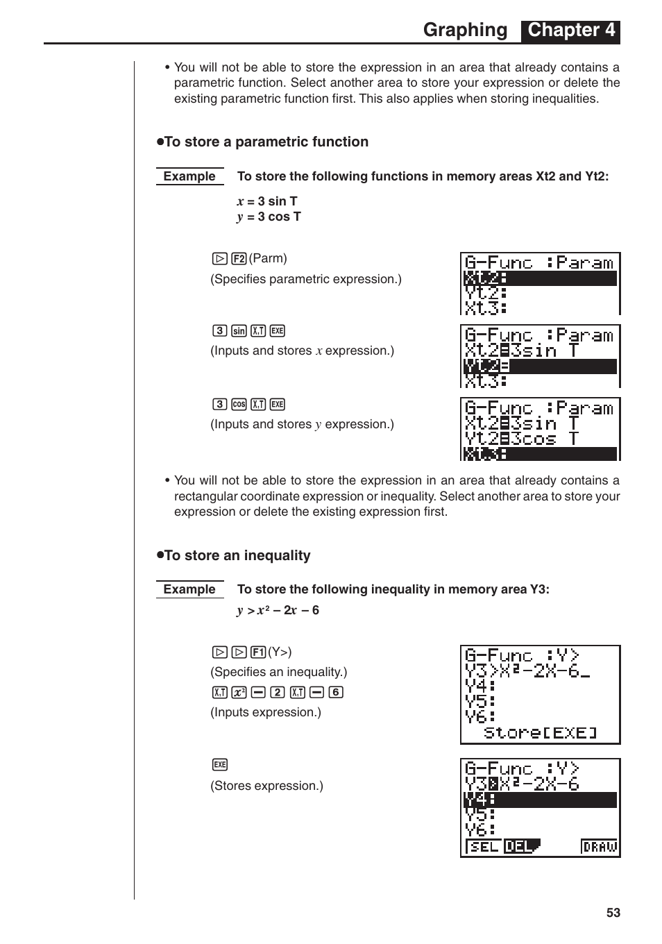 Graphing chapter 4 | Casio fx-7400G PLUS Graphing User Manual | Page 7 / 26