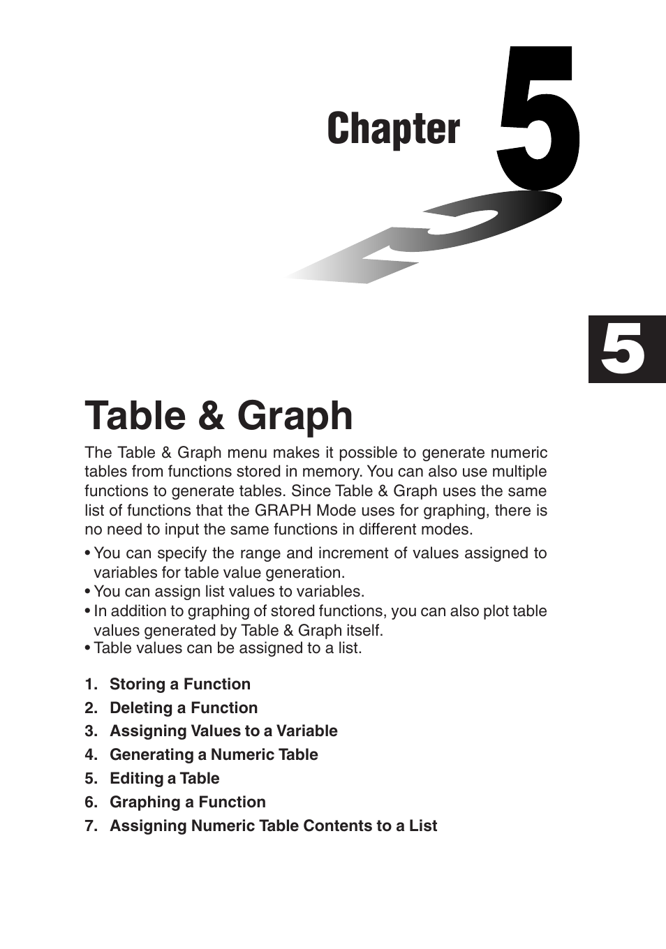 Casio fx-7400G PLUS Table & Graph User Manual | 6 pages
