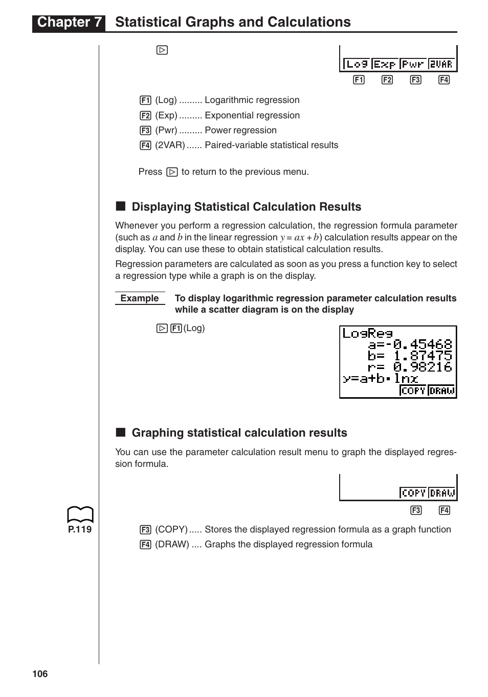 Chapter 7 statistical graphs and calculations | Casio fx-7400G PLUS Statistical Graphs and Calculations User Manual | Page 12 / 30