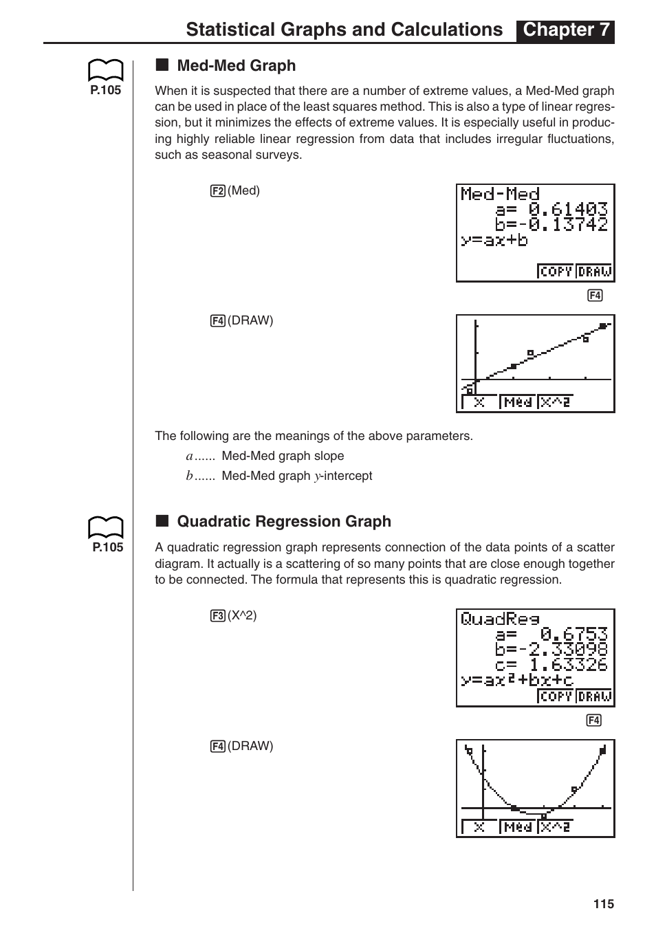 Statistical graphs and calculations chapter 7 | Casio fx-7400G PLUS Statistical Graphs and Calculations User Manual | Page 21 / 30