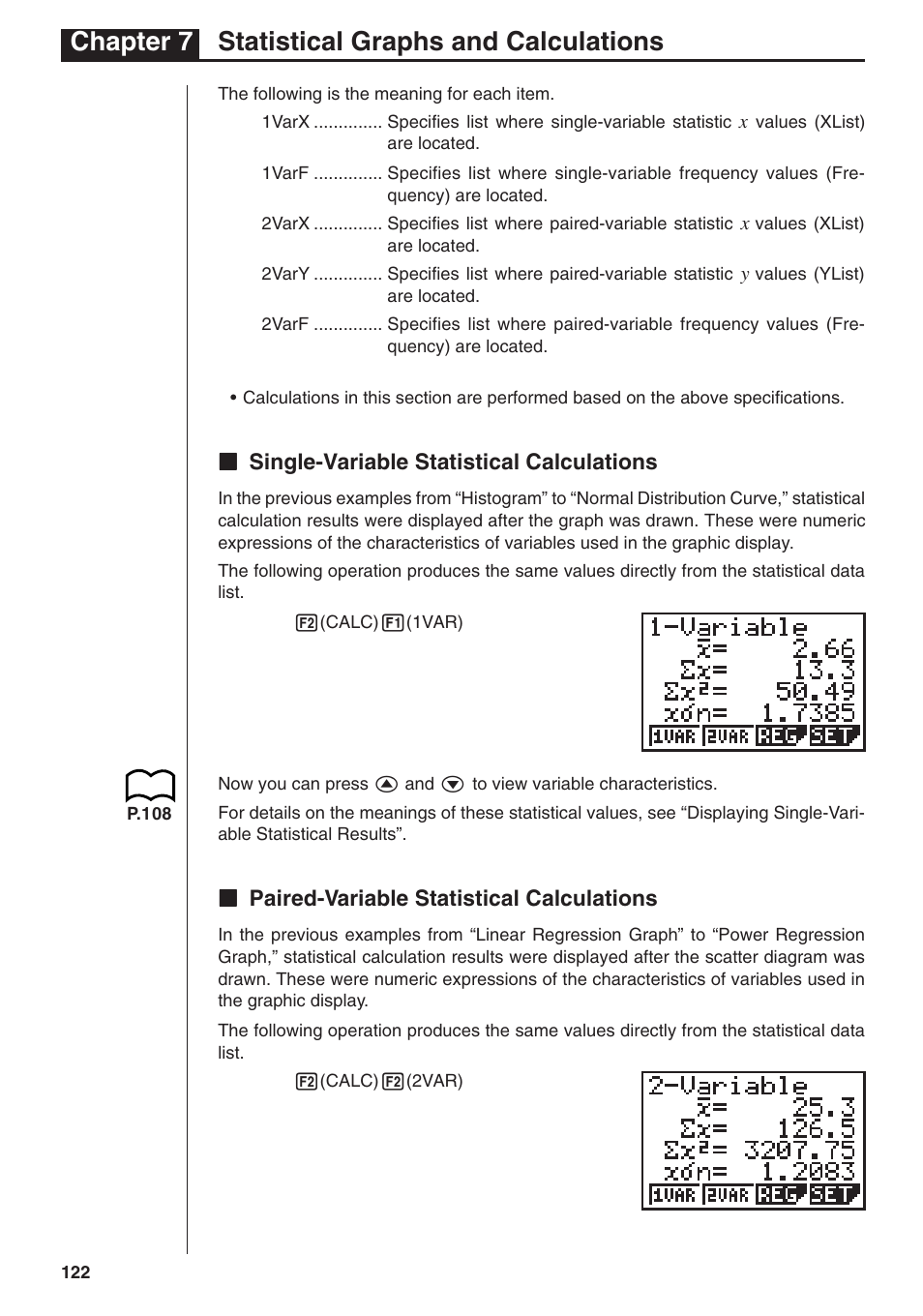 Chapter 7 statistical graphs and calculations | Casio fx-7400G PLUS Statistical Graphs and Calculations User Manual | Page 28 / 30