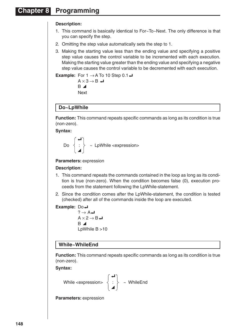 Chapter 8 programming | Casio fx-7400G PLUS Programming User Manual | Page 24 / 38