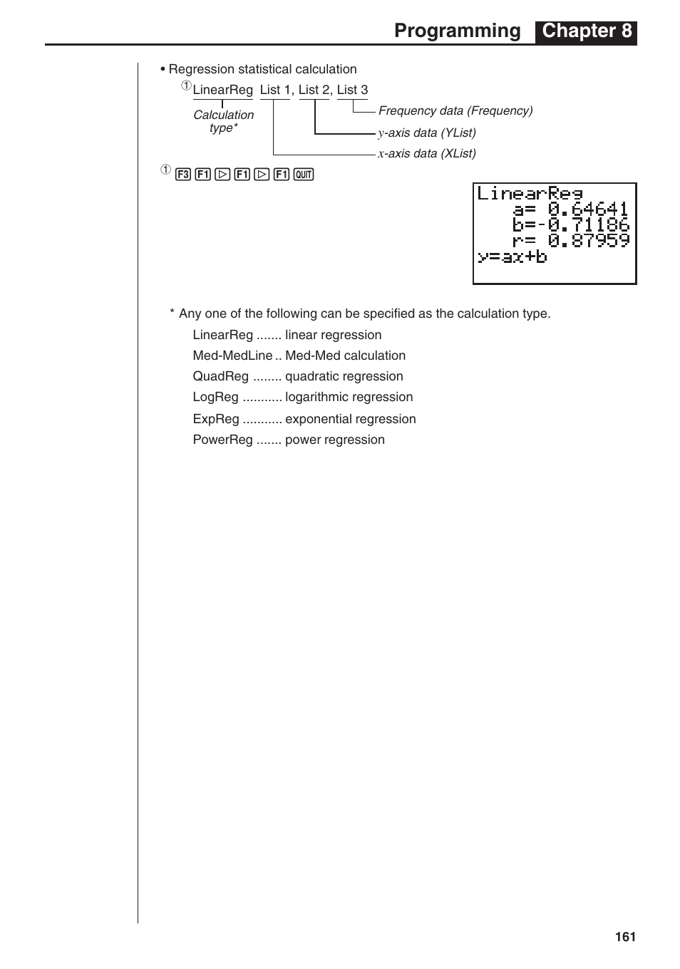 Programming chapter 8 | Casio fx-7400G PLUS Programming User Manual | Page 37 / 38