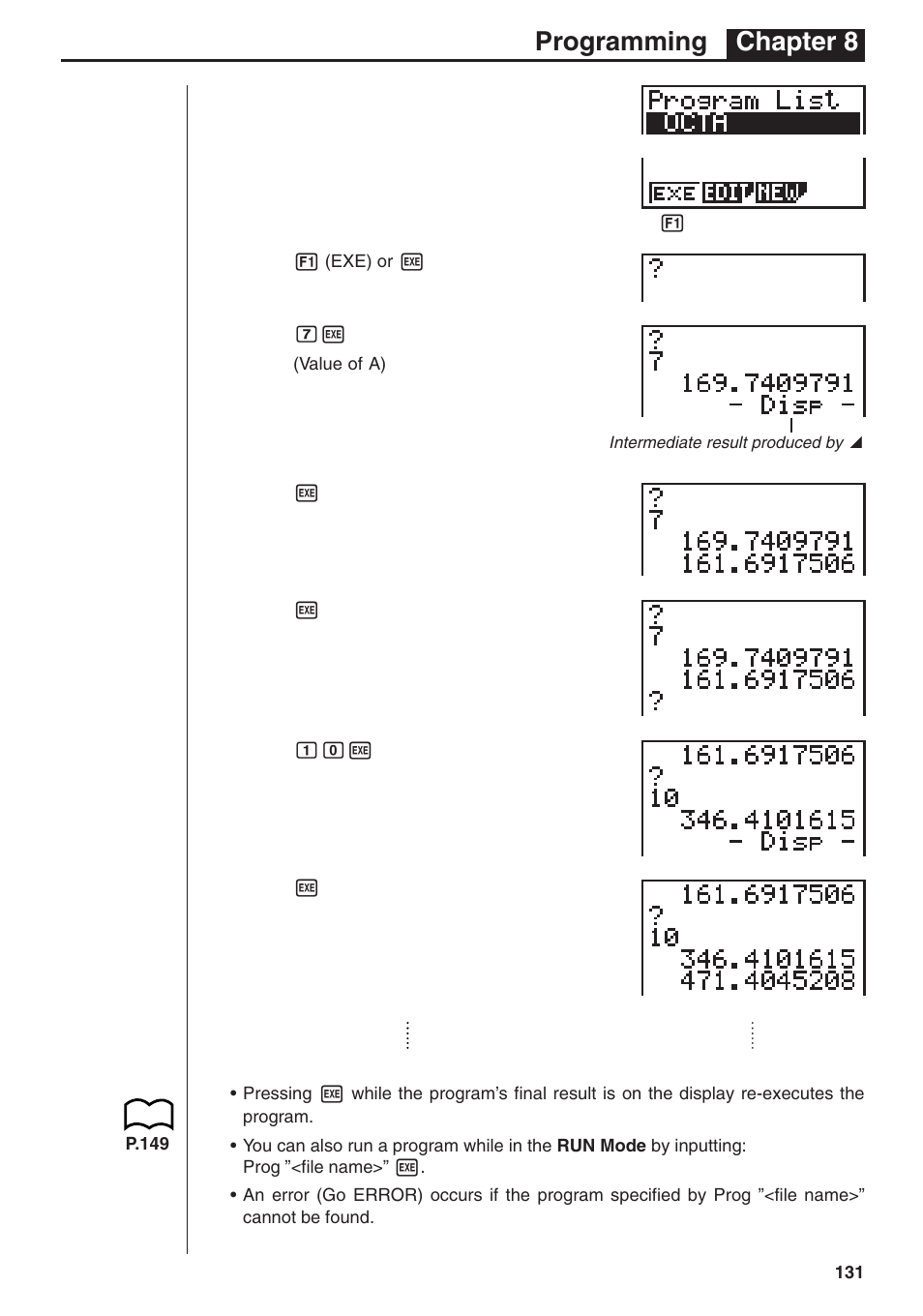 Programming chapter 8 | Casio fx-7400G PLUS Programming User Manual | Page 7 / 38