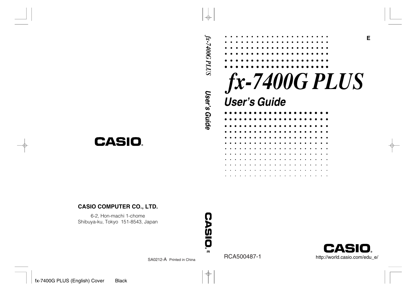 Fx-7400g plus, User’s guide | Casio fx-7400G PLUS Appendix User Manual | Page 14 / 14
