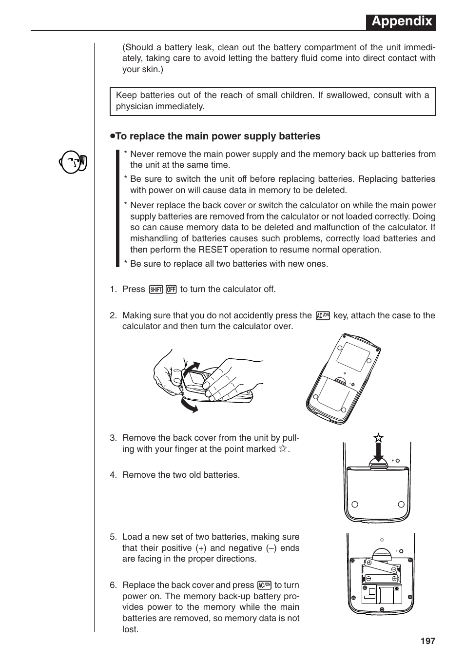 Appendix | Casio fx-7400G PLUS Appendix User Manual | Page 5 / 14