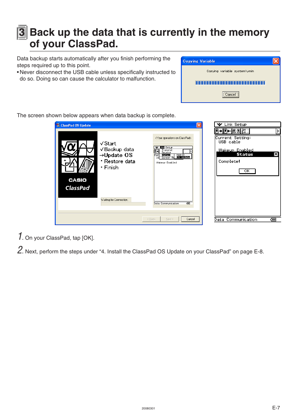 Casio ClassPad 330 V.3.04 OS Update User Manual | Page 8 / 15