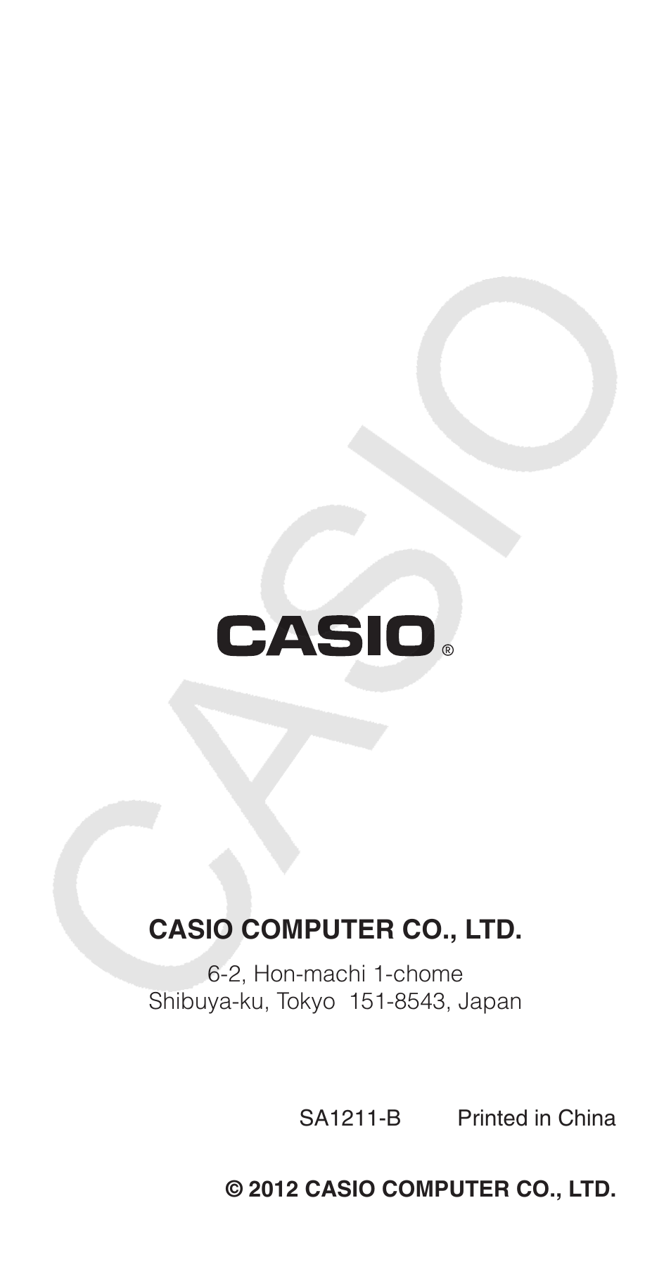 Casio computer co., ltd | Casio FX-100MS User Manual | Page 39 / 39