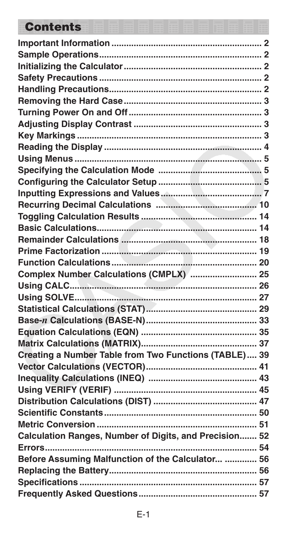 Casio fx-115ES PLUS User Manual | Page 2 / 59