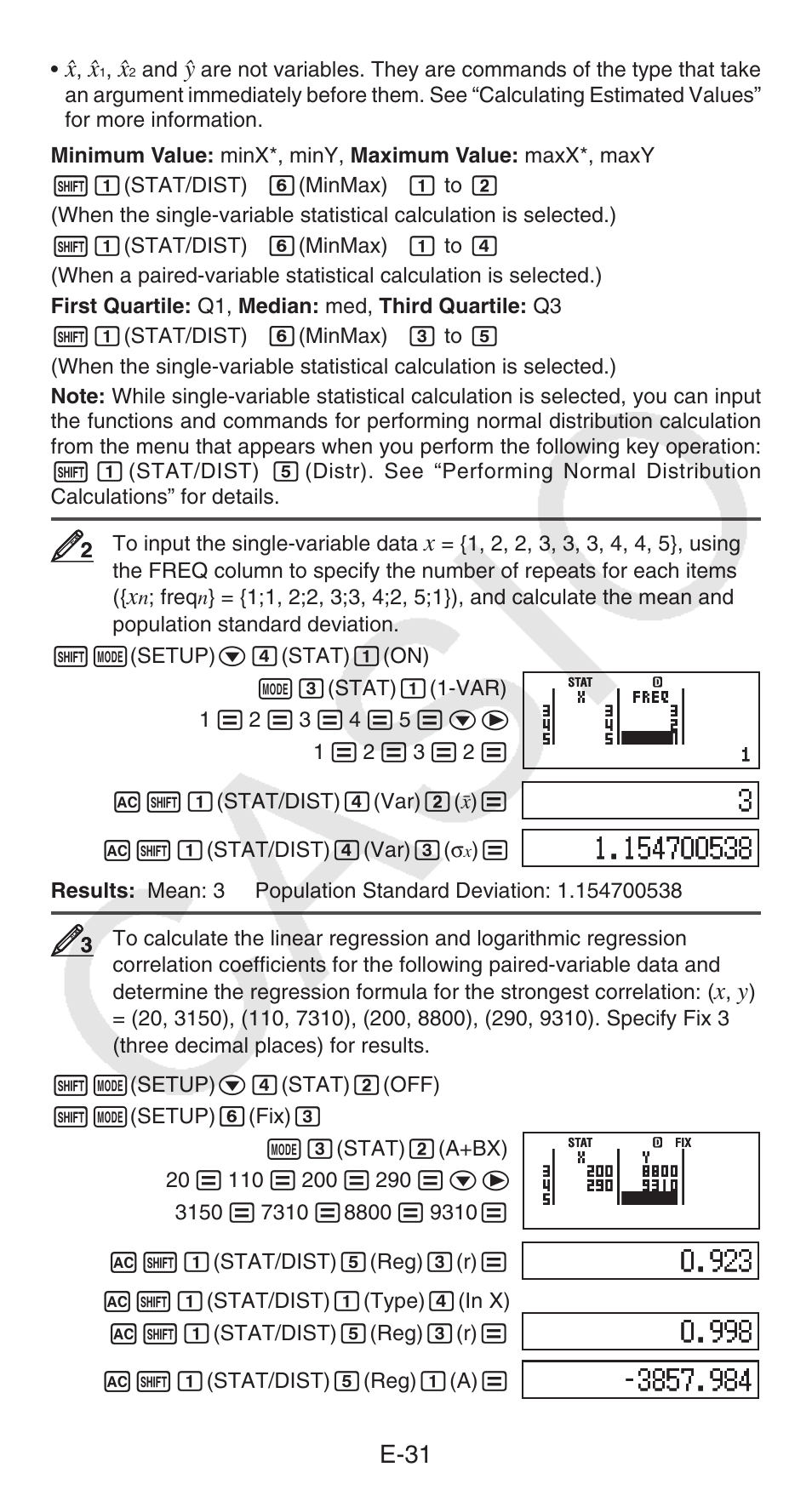 E-31 | Casio fx-115ES PLUS User Manual | Page 32 / 59