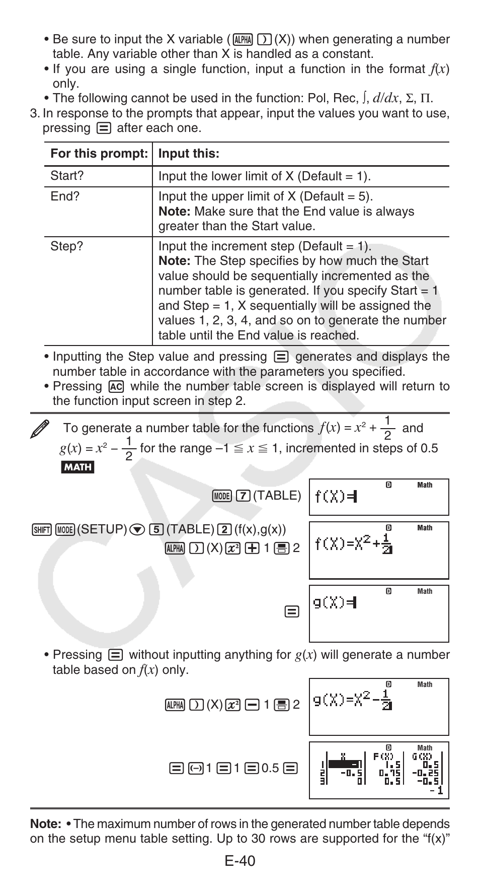 E-40, D/dx | Casio fx-115ES PLUS User Manual | Page 41 / 59